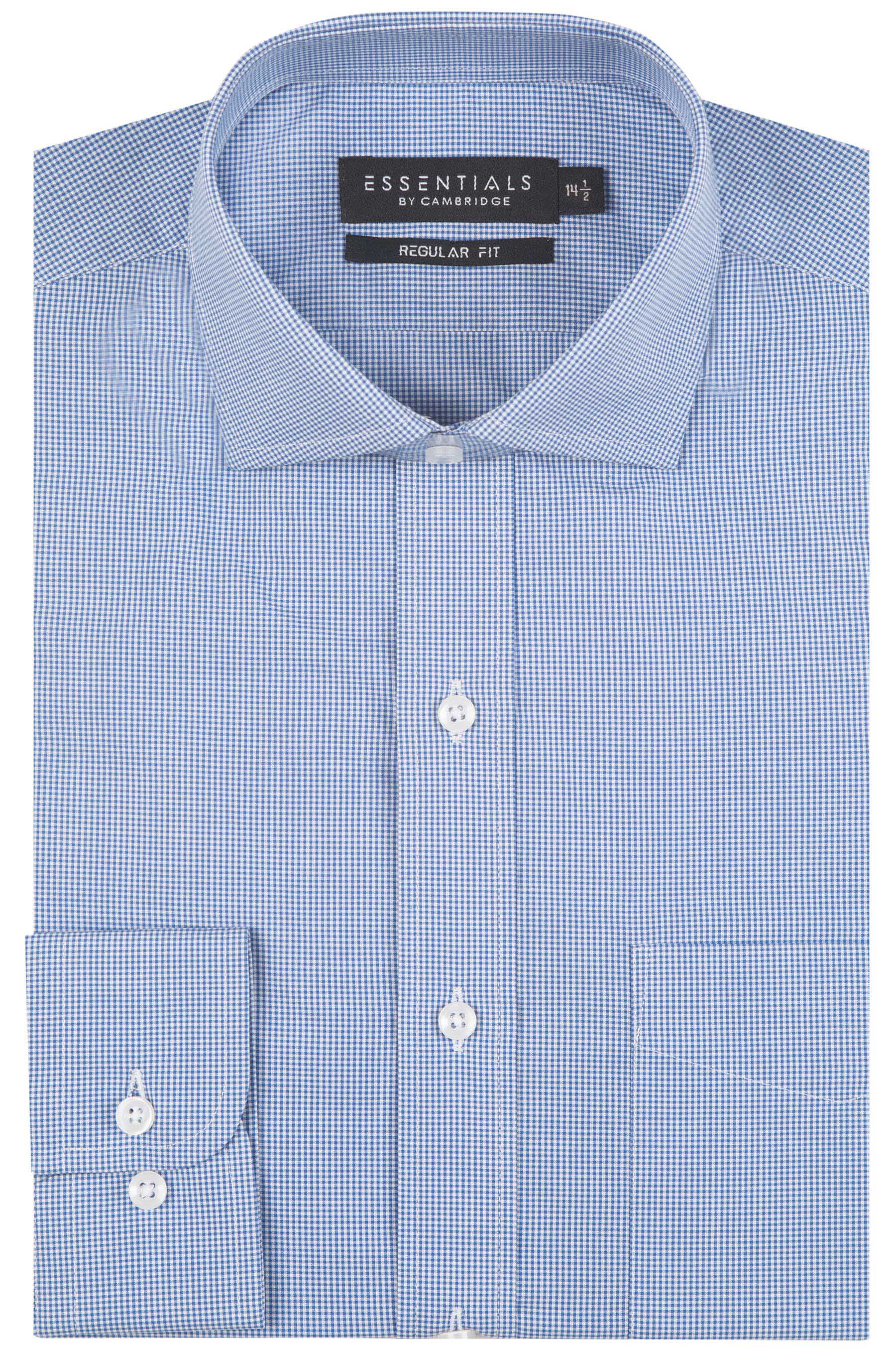 cambridge dress shirts Vintage Cambridge Classics Mens Blue Button Up Long Sleave Dress Shirt Size XXL