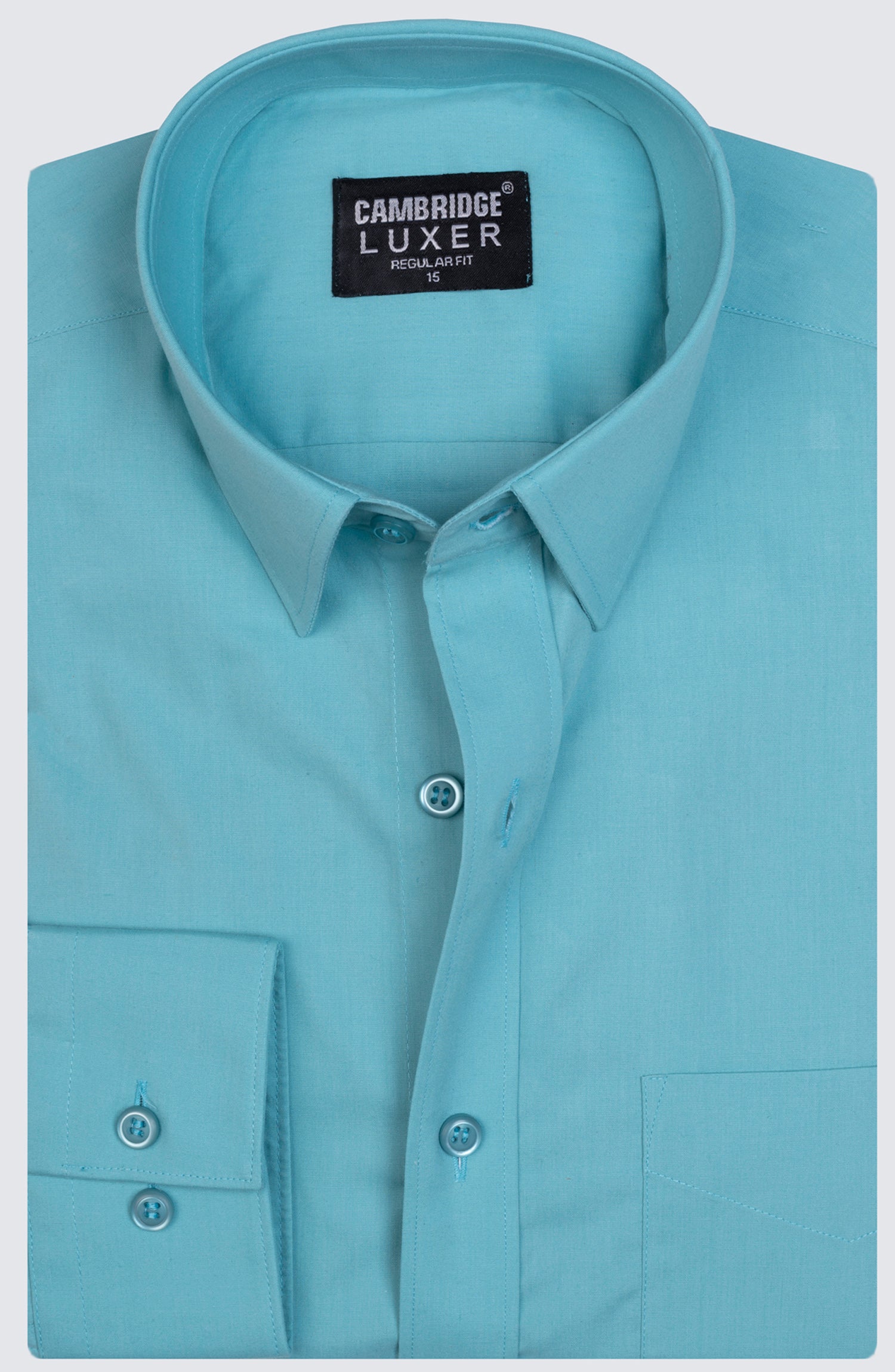 dress shirt teal Turquoise Plain Shirt