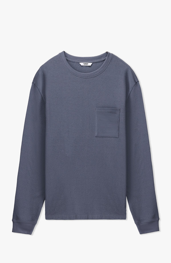Jacquard Relaxed Fit T-Shirt - Charcoal