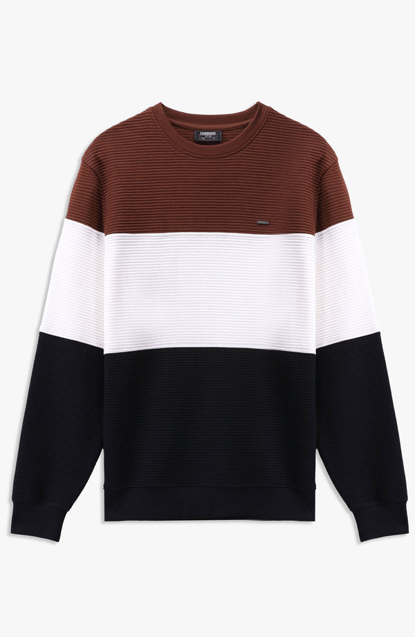 Ottoman Cross Sweatshirt Regular Fit - Dark Brown