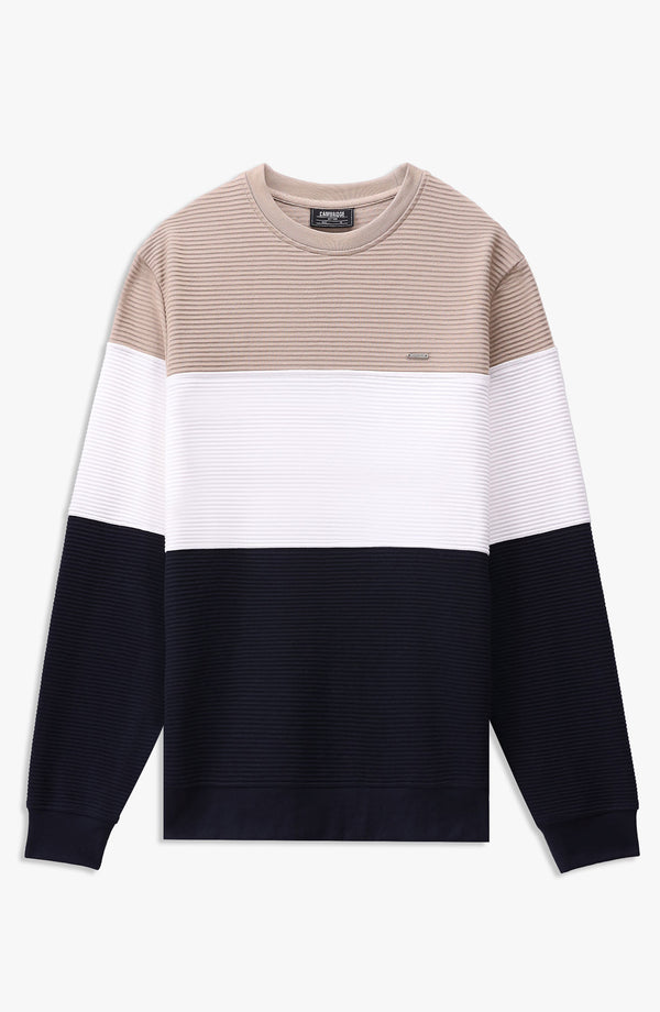 Ottoman Cross Sweatshirt Regular Fit - Sand