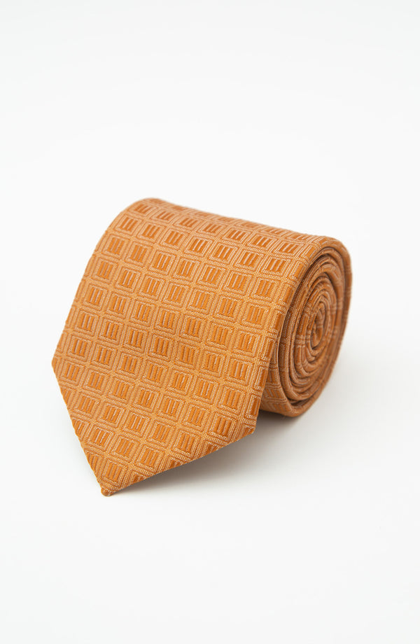 Cotton Microfibre Blend Tie - Brown