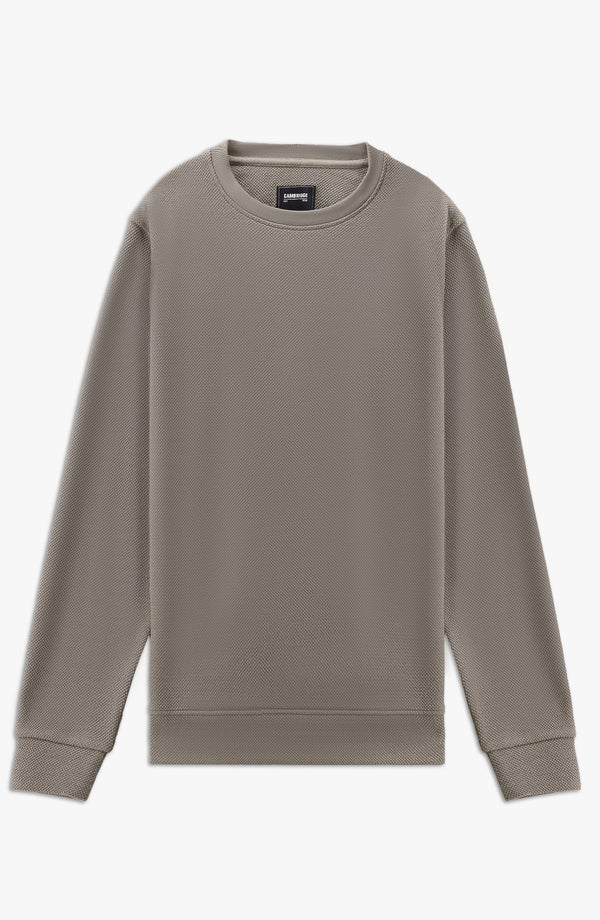 Jumbo Pique Sweatshirt Regular Fit - Beige