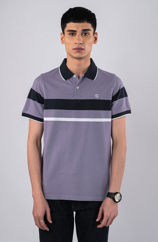 Navy/Lavender Polo Shirt