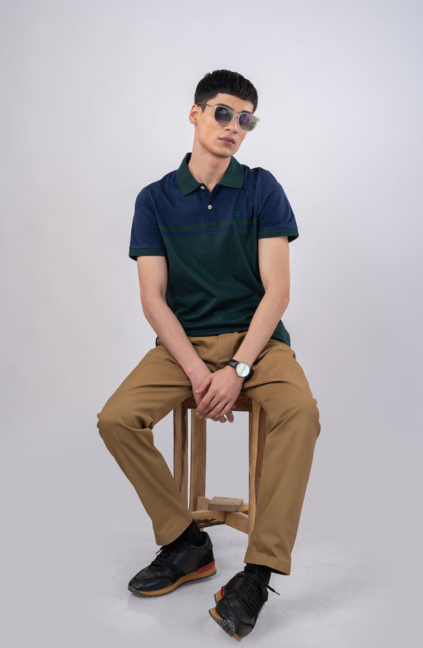 Navy/Green Polo Shirt