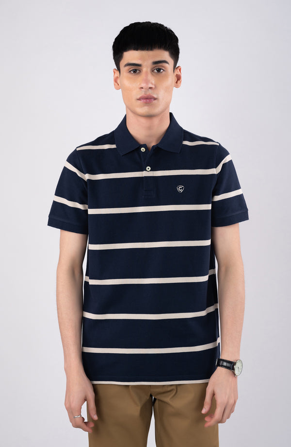 Navy/Beige Polo Shirt