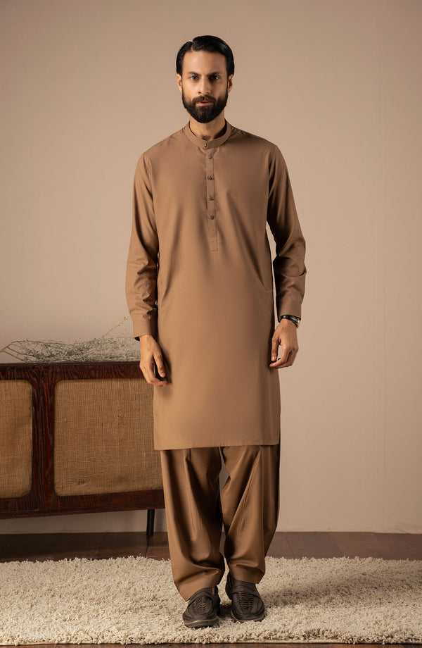 BASIC FANCY BAND COLLAR SHALWAR SUIT