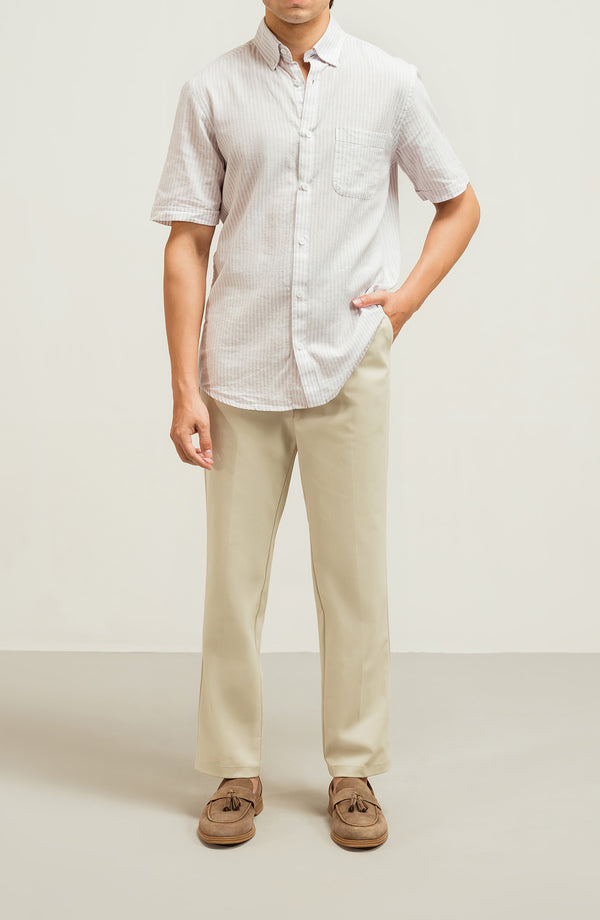 Wrinkle Free Pant - Off White