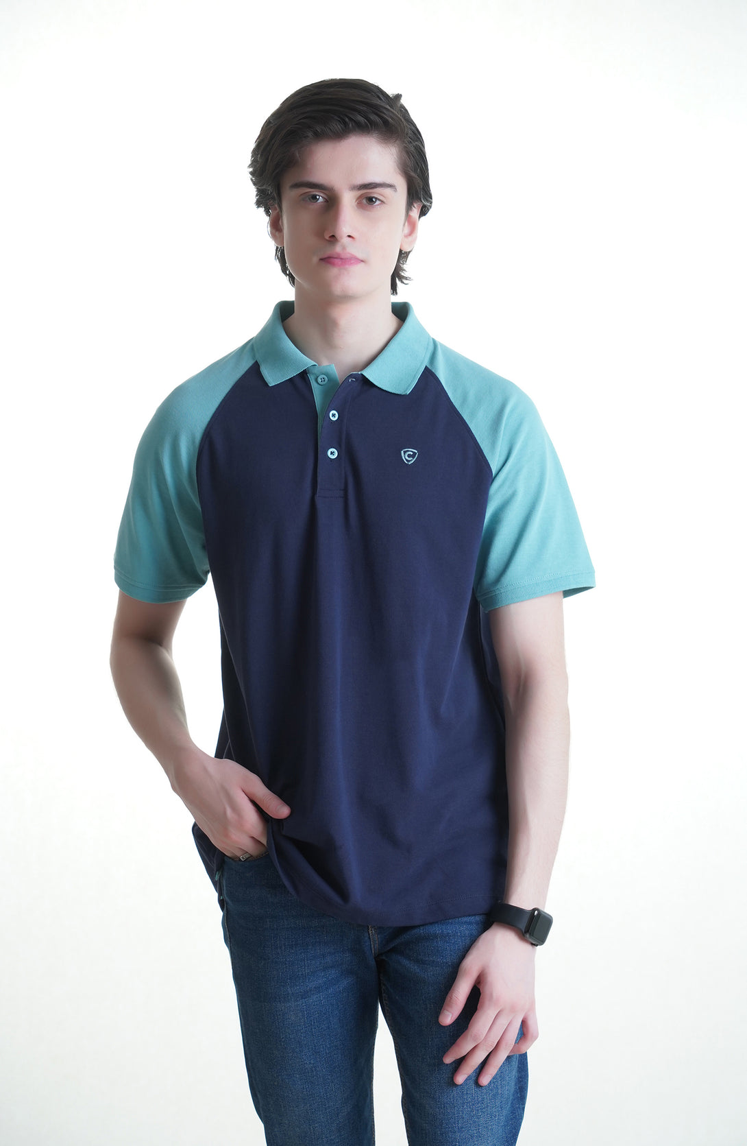 Sky Blue Cross Polo Shirt – Cambridge Shop