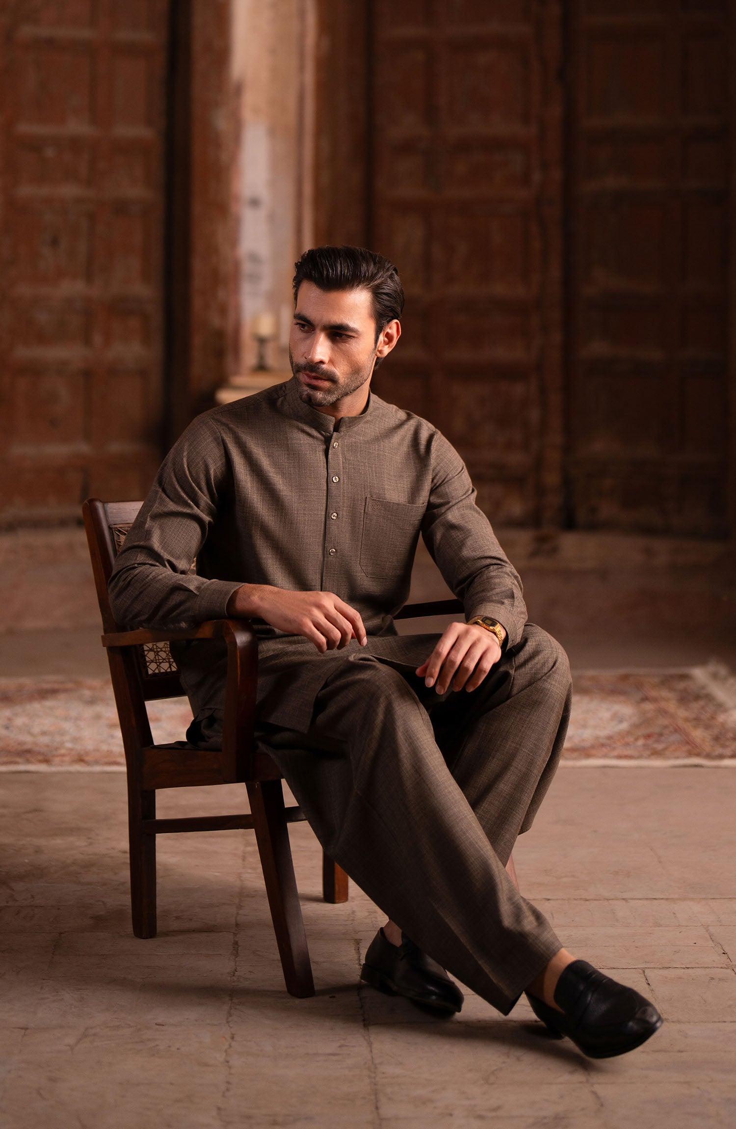 Basic Band Collar Shalwar Suit