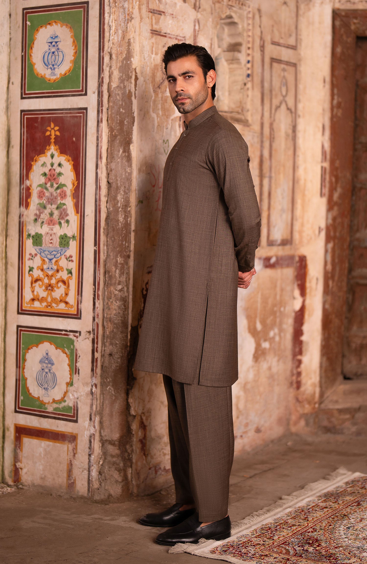 Basic Band Collar Shalwar Suit