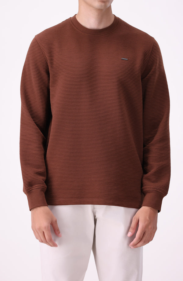 Ottoman Sweatshirt Regular Fit - Dark Brown