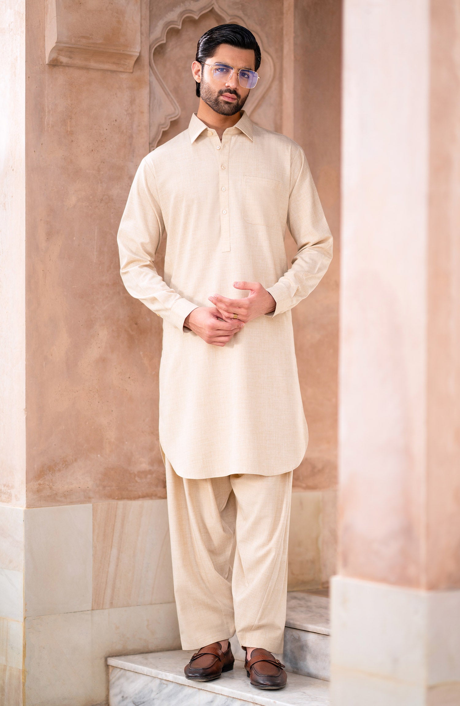 Basic Shirt Collar Shalwar Suit