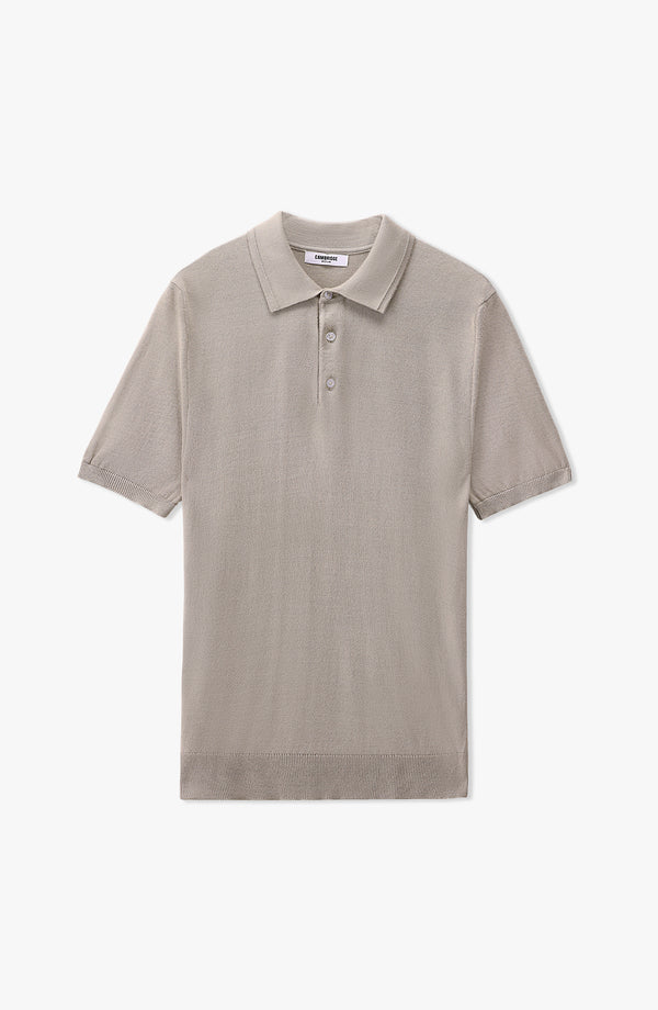 WOOL BLEND POLO - SAND