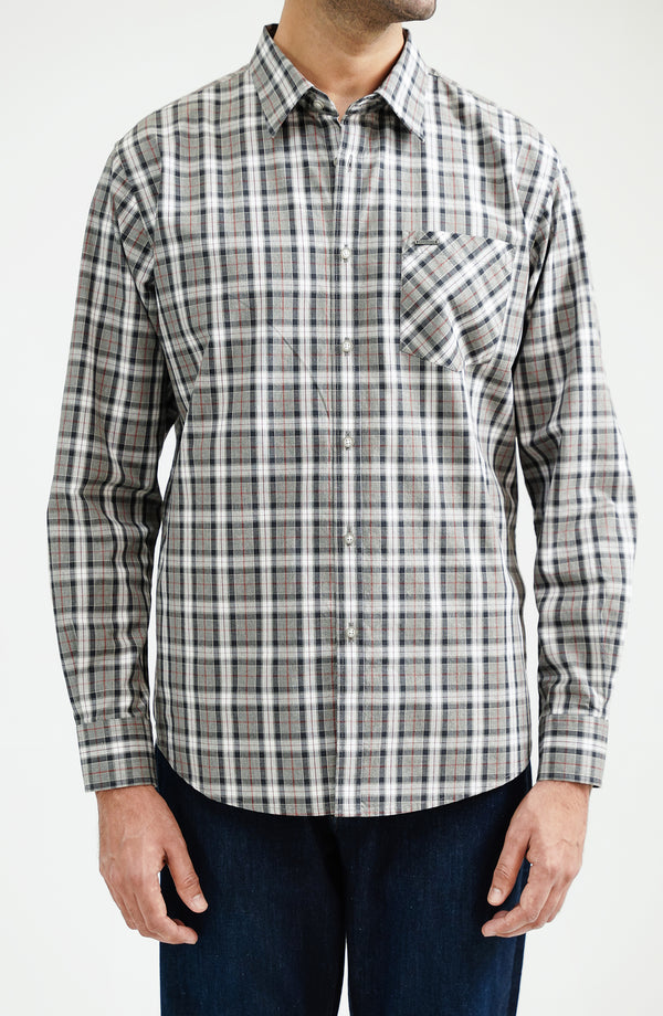 Flannel Shirt Regular Fit - Grey