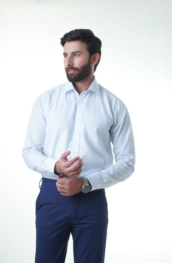 Blue/White Cotton Shirt