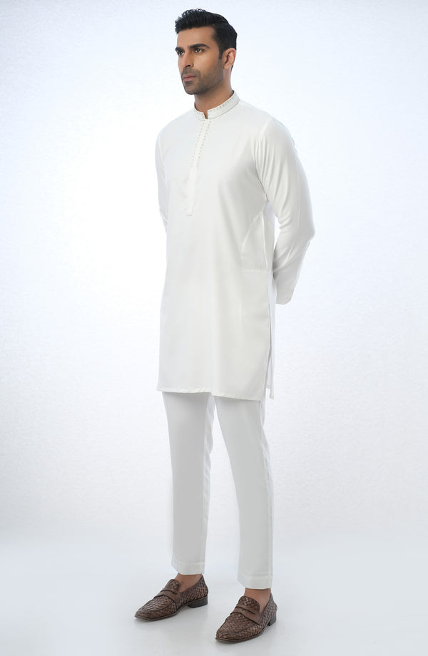 Off White Fancy Kurta Pajama