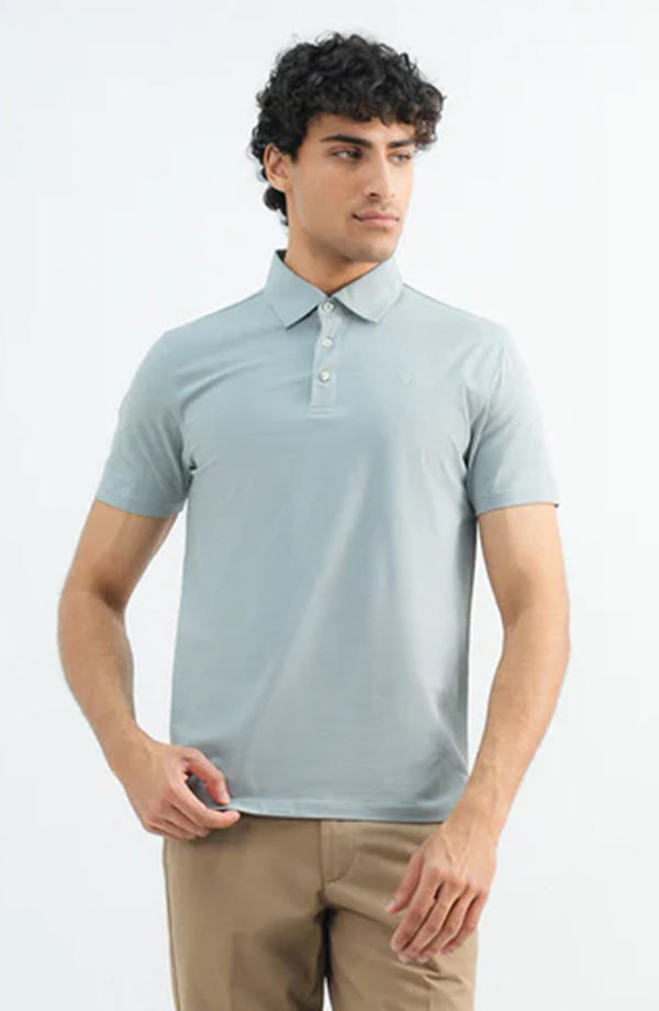 Self Collar Polo - Mint Green