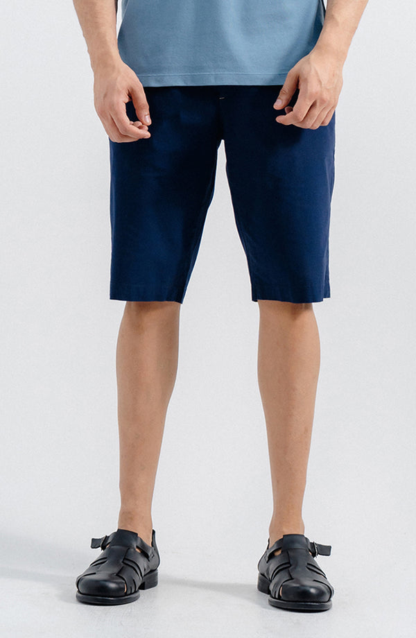 Linen Shorts - Navy Blue