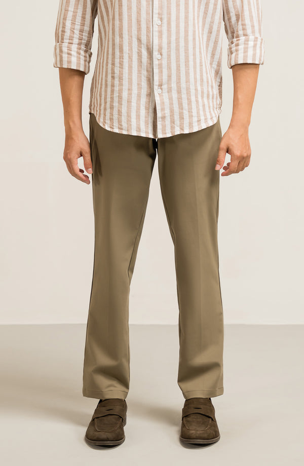 Wrinkle Free Slim Fit Pant - Khaki