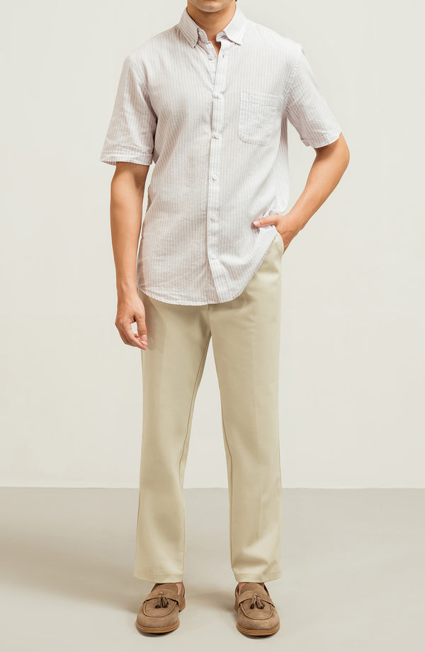 Wrinkle Free Pant - Off White