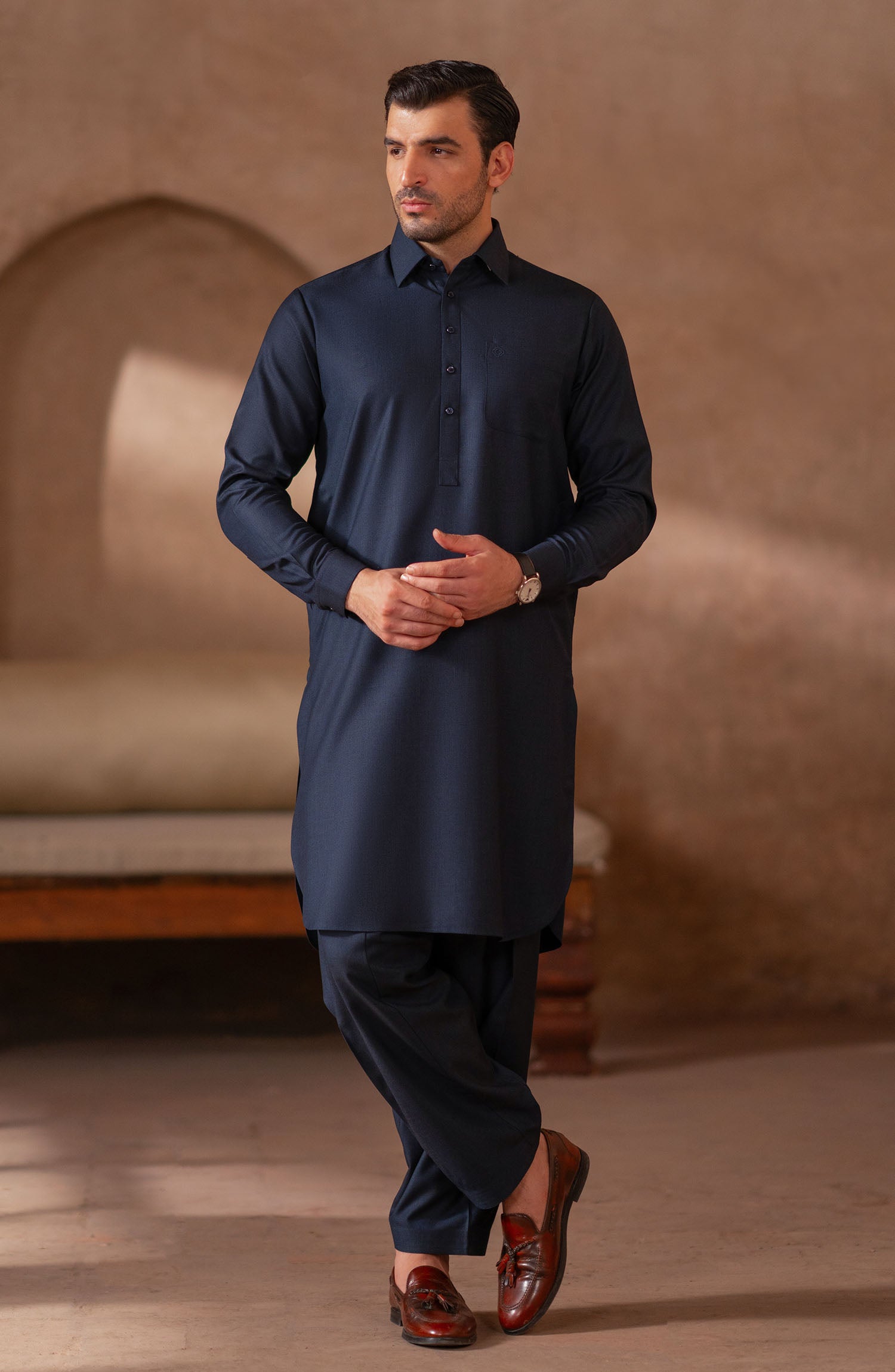 Basic Shirt Collar Shalwar Suit