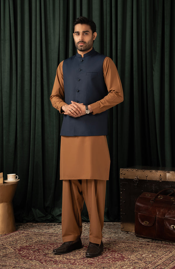 MENS BASIC WAISTCOAT - NAVY