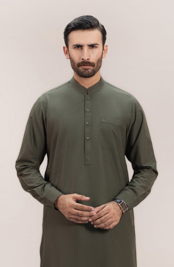 Basic Band Collar Shalwar Suit