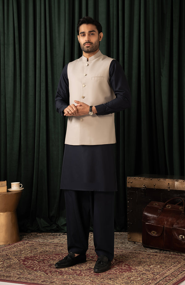 MENS BASIC WAISTCOAT - SAGE