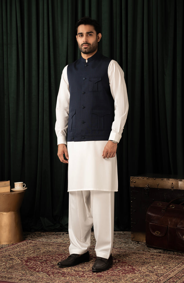 FANCY WAISTCOAT - BLUE