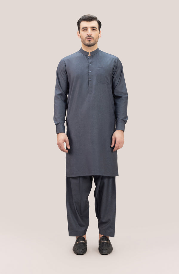 Basic Band Collar Shalwar Suit