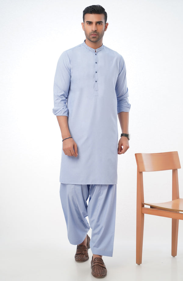 Blue Fancy Kameez Shalwar