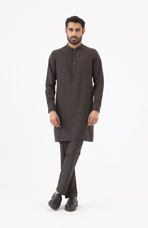 Basic Fancy Pajama Suit - Olive