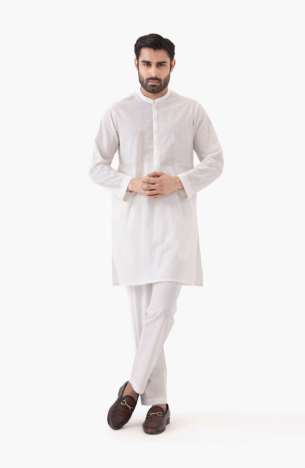 Schiffli Embroidered Kurta