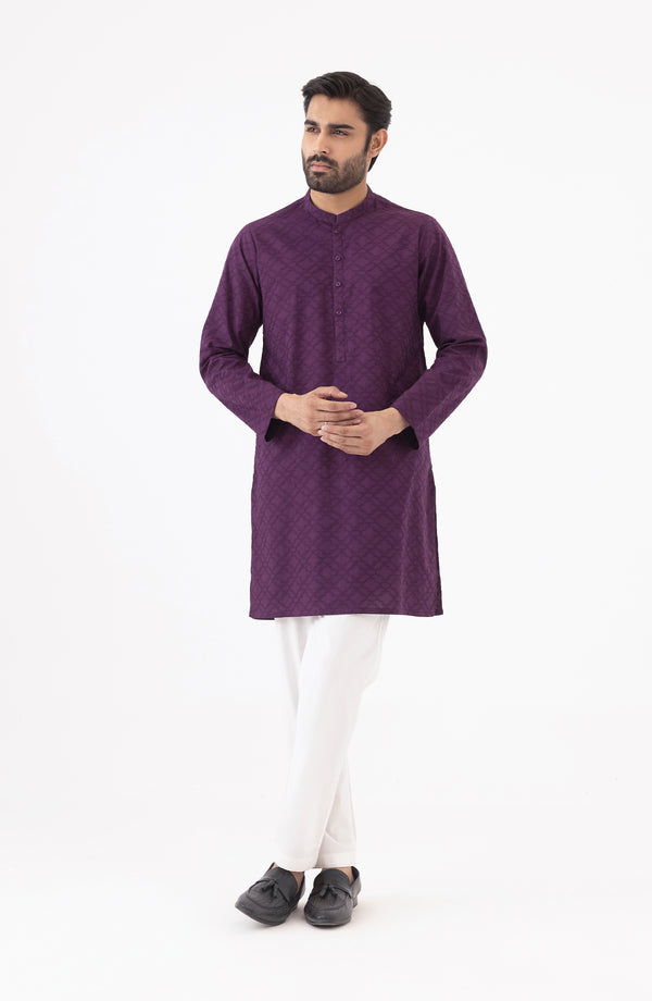 Schiffli Embroidered Kurta
