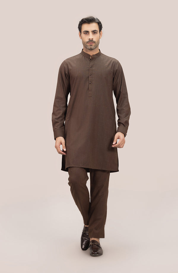 Trendy Pajama Suit - Dark Brown