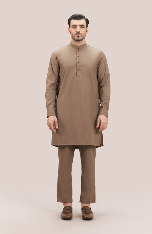 Trendy Pajama Suit - Brown