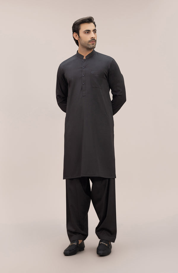 Basic Band Collar Shalwar Suit