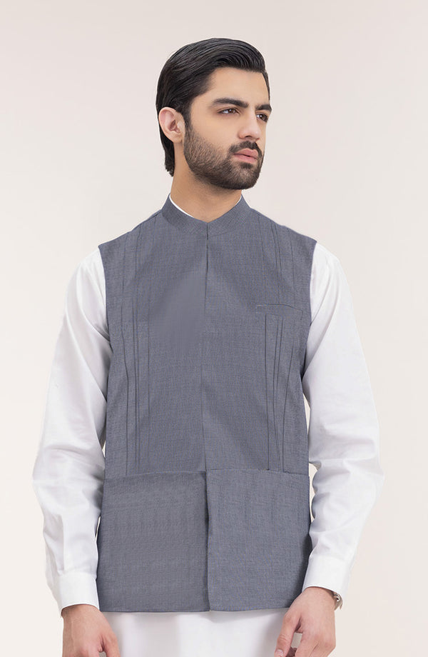 Blended Waistcoat- Blue