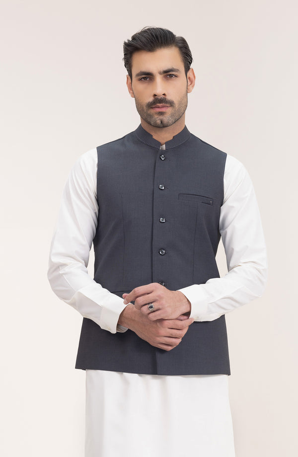 Blended Waistcoat - Dark Grey