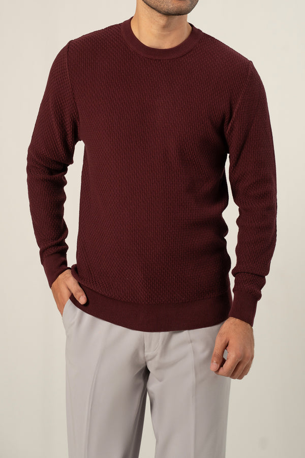 COTTON SWEATER - MAROON