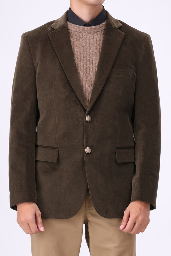 CORDUROY BLAZER - OLIVE