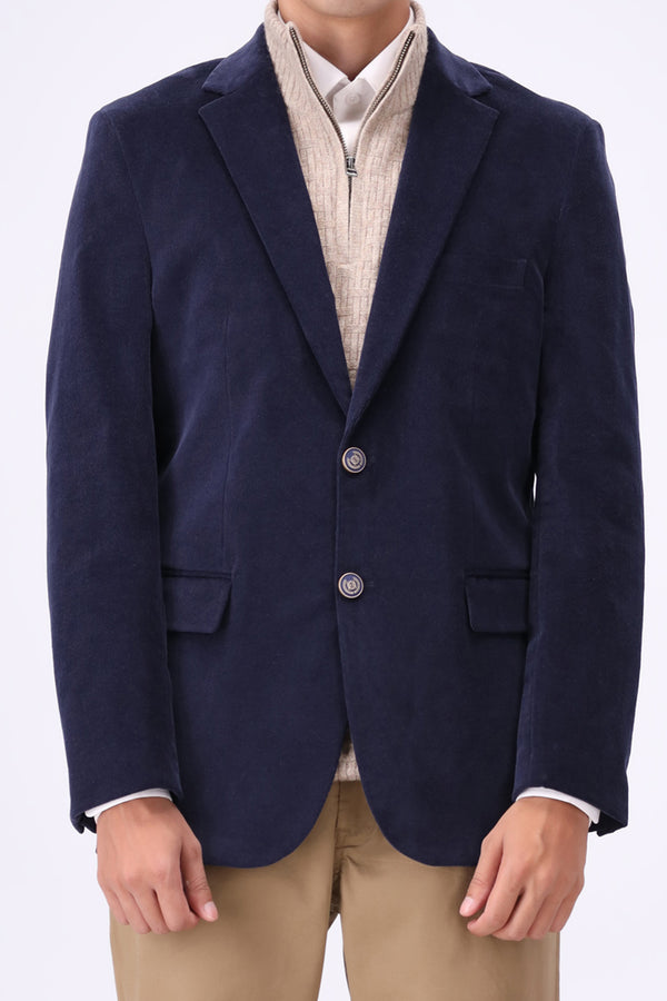 CORDUROY BLAZER - NAVY BLUE