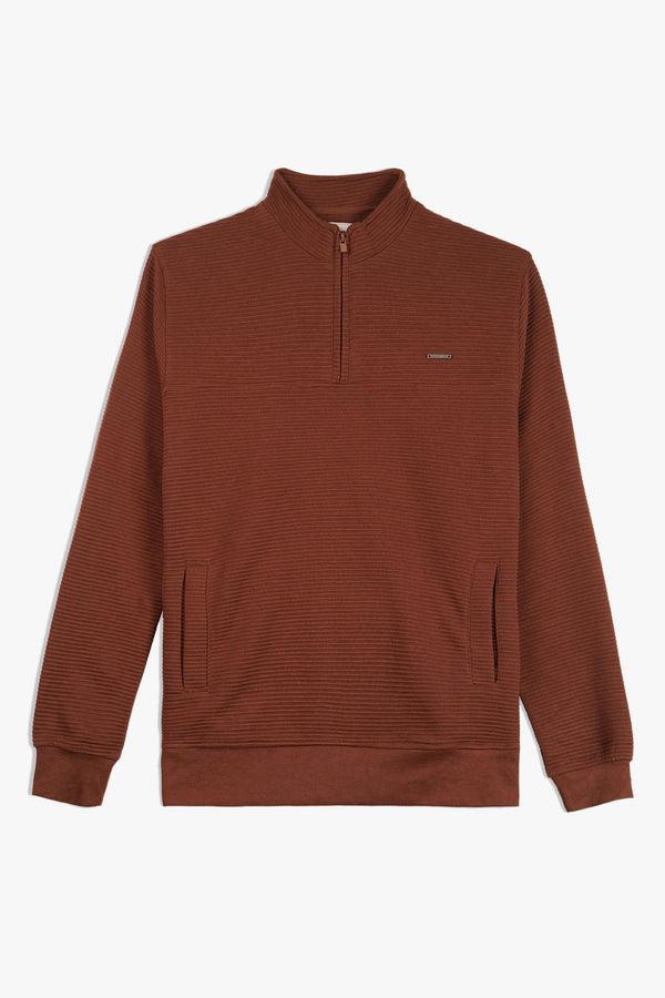 MOCK ZIPPER SWEATSHIRT
