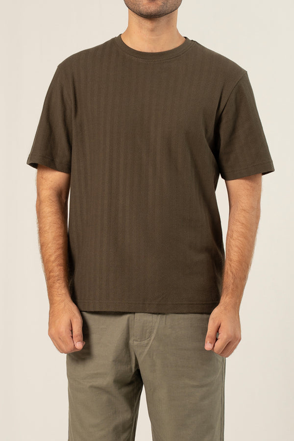 HERRINGBONE CREWNECK