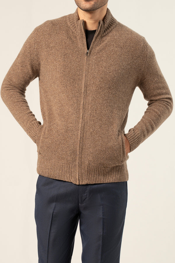 PLAIN ZIPPER SWEATER