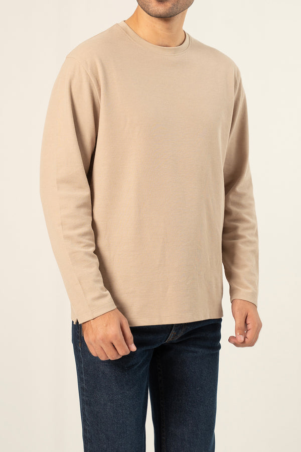 TEXTURED CREWNECK