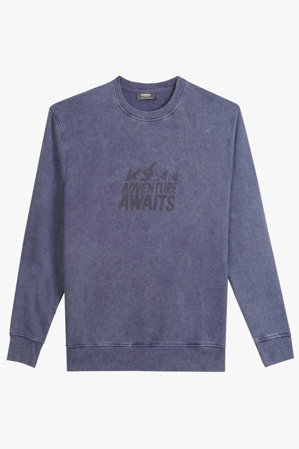 DROP SHOULDER ACID WASH SWEATSHIRT