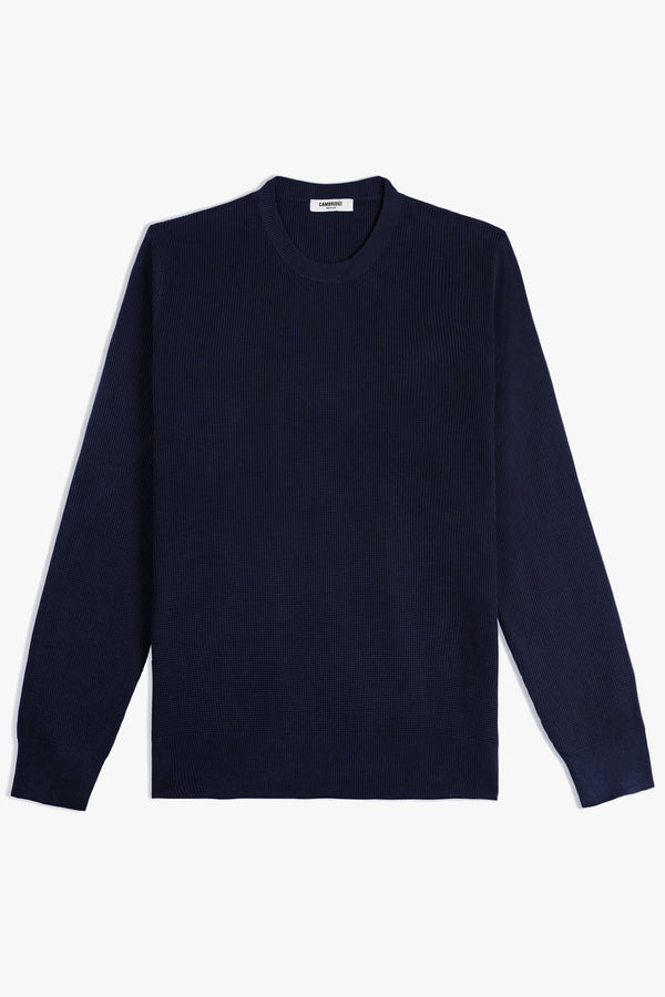 COTTON SWEATER - NAVY BLUE
