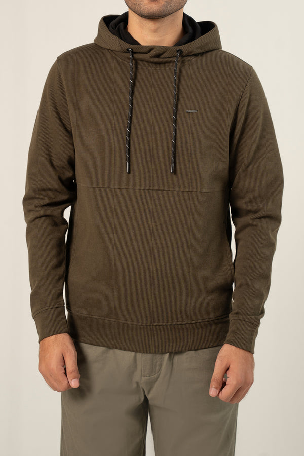 TEXTURE RIB HOODIE